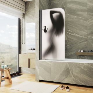 Шторка на ванну MaybahGlass ФП015 MGV-930-ФП015-6 80см фотопечать